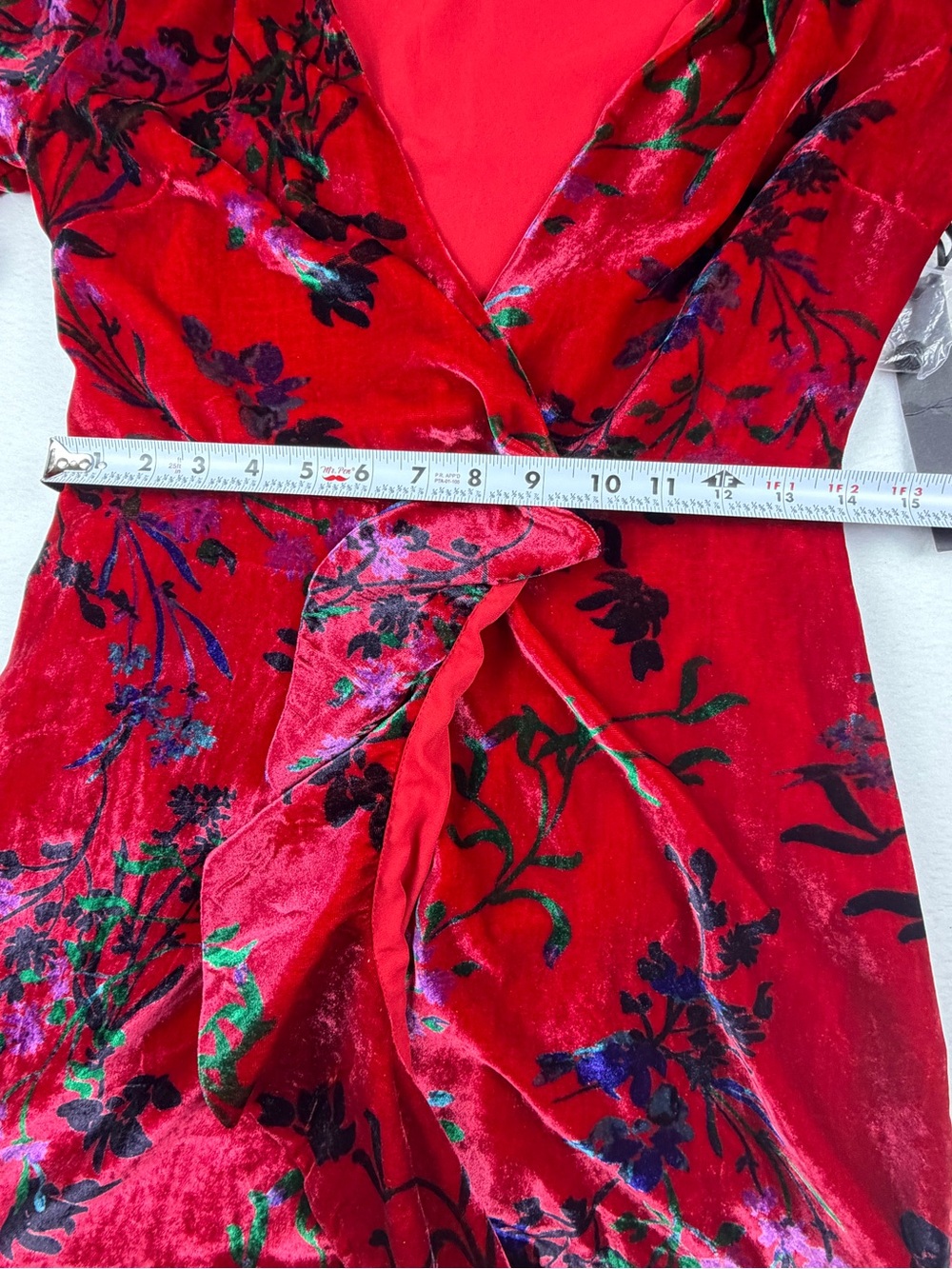 House of Harlow 1960 x REVOLVE Red Velvet Long Sleeve Mini Dress/Top S NWT - Picture 8 of 12